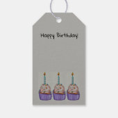 Happy Birthday Cup Cake Gift Label Cadeaulabel (Achterkant)