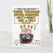 Happy Birthday Cupcake - 10 jaar oud Kaart (Voorkant)