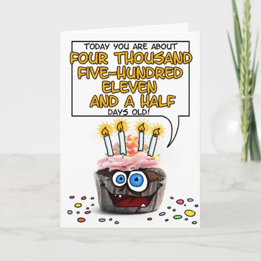 Happy Birthday Cupcake - 12 jaar oud Kaart (Voorkant)