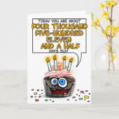 Happy Birthday Cupcake - 12 jaar oud Kaart (Gele Bloem)