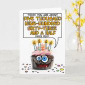 Happy Birthday Cupcake - 16 jaar oud Kaart (Gele Bloem)