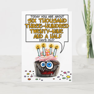 Happy Birthday Cupcake - 17 jaar Kaart