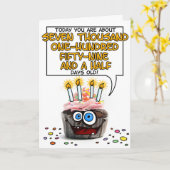 Happy Birthday Cupcake - 19 jaar oud Kaart (Gele Bloem)