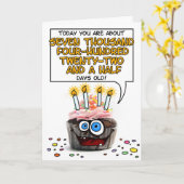 Happy Birthday Cupcake - 20 jaar oud Kaart (Gele Bloem)