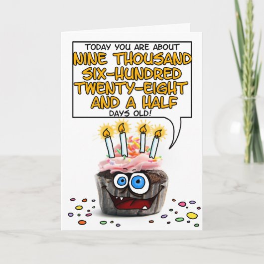 Happy Birthday Cupcake - 26 jaar oud Kaart (Voorkant)