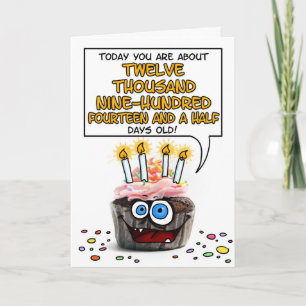 Happy Birthday Cupcake - 35 jaar oud Kaart