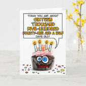 Happy Birthday Cupcake - 45 jaar oud Kaart (Gele Bloem)