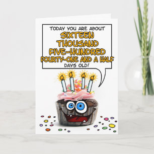 Happy Birthday Cupcake - 45 jaar oud Kaart