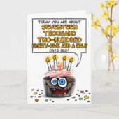 Happy Birthday Cupcake - 47 jaar oud Kaart (Gele Bloem)