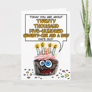 Happy Birthday Cupcake - 56 jaar oud Kaart