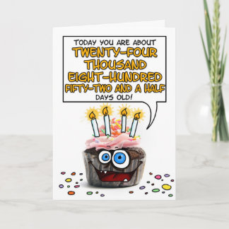Happy Birthday Cupcake - 67 jaar oud Kaart