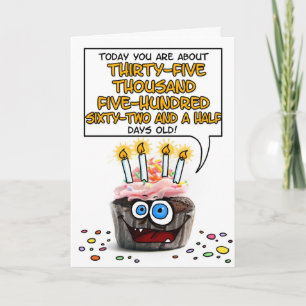 Happy Birthday Cupcake - 97 jaar Kaart