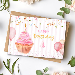 Happy Birthday Cupcake Birthday Kaart