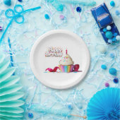 Happy Birthday Cupcake-Bord Papieren Bordje (Feest)