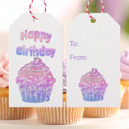 Happy Birthday Cupcake Cadeaulabel