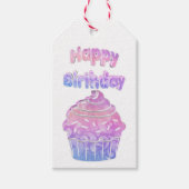 Happy Birthday Cupcake Cadeaulabel (Voorkant)