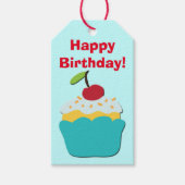 Happy Birthday Cupcake Cadeaulabel (Voorkant)