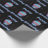 Happy Birthday Cupcake Confetti inpakpapier (Hoek)