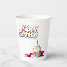 Happy Birthday Cupcake-cups Papieren Bekers