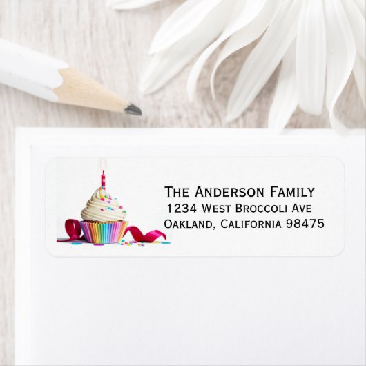 Happy Birthday Cupcake Etiket (Insitu)