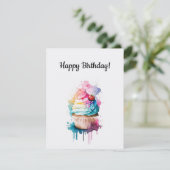 Happy Birthday Cupcake-kaart Feestdagenkaart (Staand voorkant)