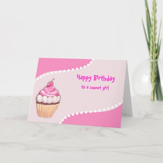 Happy Birthday Cupcake Kaarten (Voorkant)