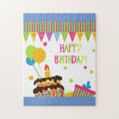 Happy Birthday cupcake Legpuzzel (Verticaal)