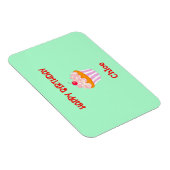 Happy Birthday Cupcake op persoonlijke titel Magneet (Rechterzijde)