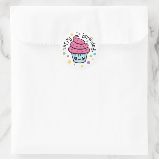 Happy Birthday Cupcake stickers (Tas)