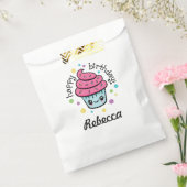 Happy Birthday Cupcake-tas Bedankzakje (Gezegeld)