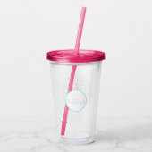 Happy Birthday Cupcake w/Candle Party Favor Acryl Drinkbeker (Achterkant)