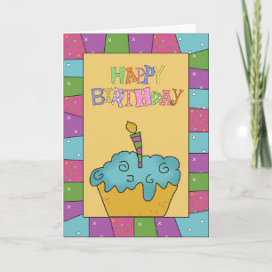 Happy Birthday Cupcake Wenskaart Kaart