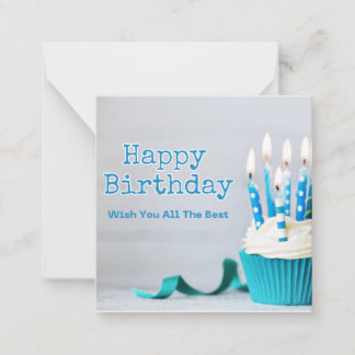 Happy Birthday Cupcake Wenskaart Notitiekaartje