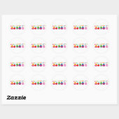 Happy Birthday Cupcakes - Circle Stickers (Vel)