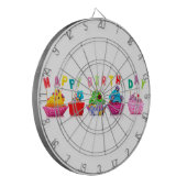 Happy Birthday Cupcakes Dartbord (Voorkant Links)