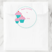Happy Birthday Cupcakes Gift Label Stickers (Tas)