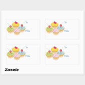 Happy Birthday Cupcakes Gift Label Stickers (Vel)