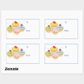 Happy Birthday Cupcakes Gift Label Stickers (Vel)