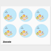 Happy Birthday Cupcakes Gift Label Stickers (Vel)