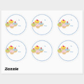 Happy Birthday Cupcakes Gift Label Stickers (Vel)