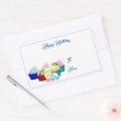 Happy Birthday Cupcakes Gift Label Stickers (Envelop)