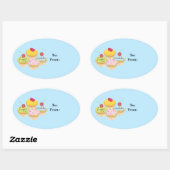 Happy Birthday Cupcakes Gift Label Stickers (Vel)
