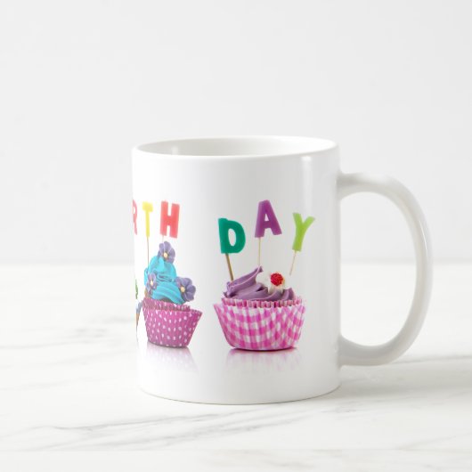 Happy Birthday Cupcakes - Koffie Mok (Rechts)