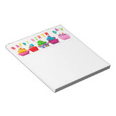 Happy Birthday Cupcakes Notitieblok (Schuin)