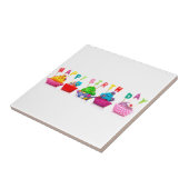 Happy Birthday Cupcakes Tegeltje (Zijkant)