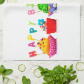 Happy Birthday Cupcakes Theedoek (Gevouwen)