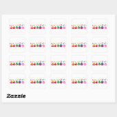 Happy Birthday Cupcakes Vierkante Sticker (Vel)
