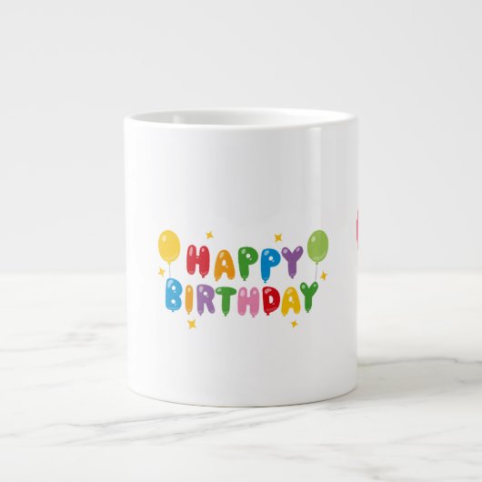 Happy Birthday Cups Grote Koffiekop (Voorkant)