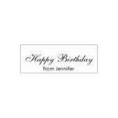 Happy Birthday Cursief Script met de naam van de g Zelfinktende Stempel (Design)