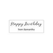 Happy Birthday Cursief Script uit Jouw naam Zelfinktende Stempel (Design)